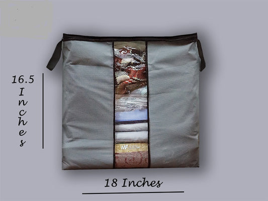 Pack of 3 Portable Bamboo Storage Bags - Foldable Wardrobe Organizer and Clothes Storage Box for Blankets