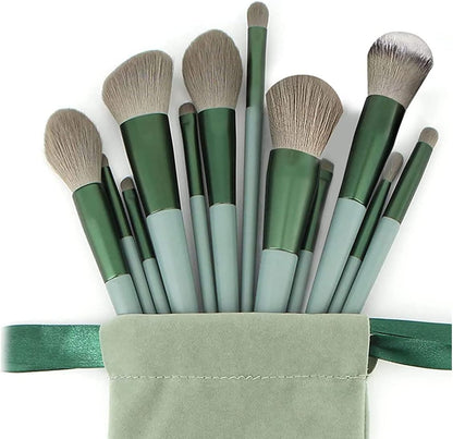 13 Pcs Professional Makeup Brush Set - Premium Soft Synthetic Hair for Foundation, Eyeshadow & Blending - Complete Beauty Cosmetic Tools Kit
