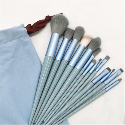 13 Pcs Professional Makeup Brush Set - Premium Soft Synthetic Hair for Foundation, Eyeshadow & Blending - Complete Beauty Cosmetic Tools Kit