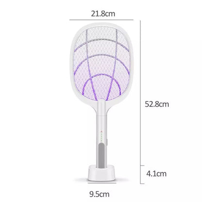 2-in-1 Electric Mosquito Killer Racket & UV Light Lamp - USB Rechargeable Bug Zapper for Indoor & Outdoor Insect Control