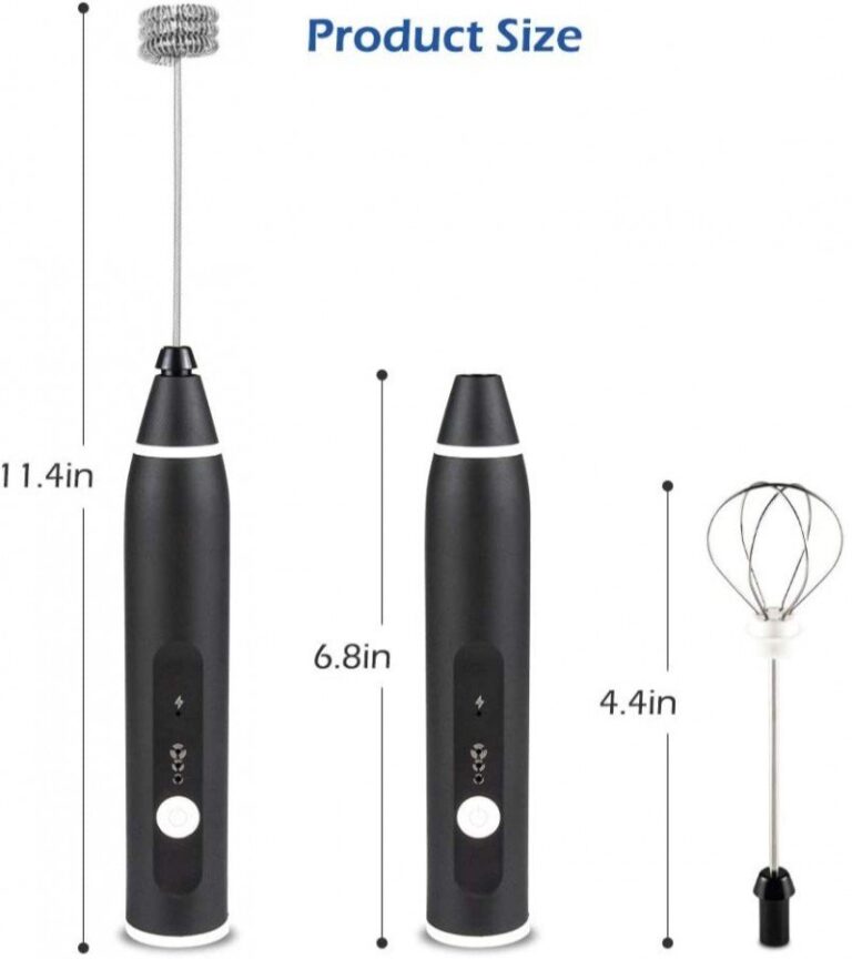 High-Speed Handheld Milk Frother & Coffee Beater - Professional 3-Speed Electric Whisk for Lattes, Cappuccinos & Hot Chocolate