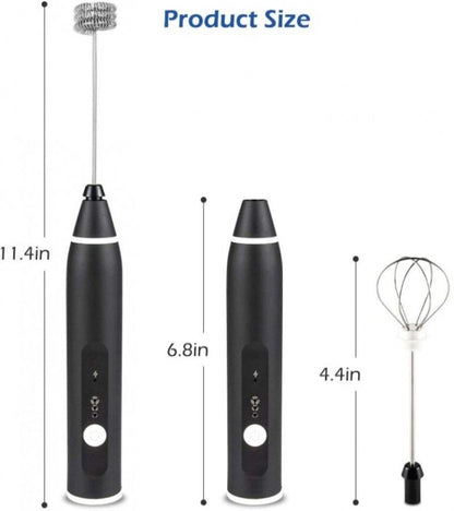 High-Speed Handheld Milk Frother & Coffee Beater - Professional 3-Speed Electric Whisk for Lattes, Cappuccinos & Hot Chocolate