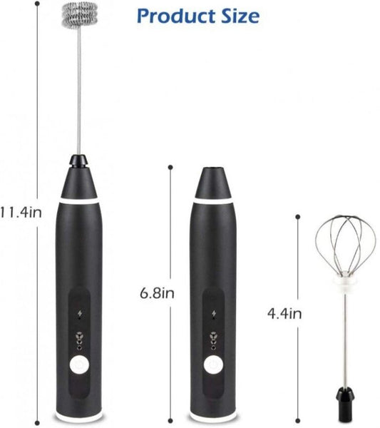 High-Speed Handheld Milk Frother & Coffee Beater - Professional 3-Speed Electric Whisk for Lattes, Cappuccinos & Hot Chocolate