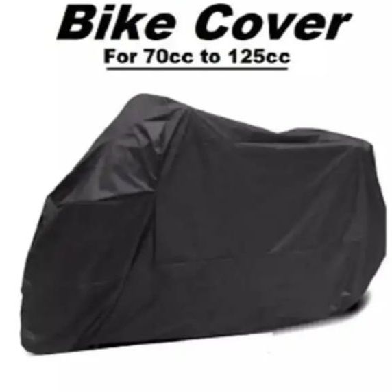 Universal Black Motorbike Cover for 70cc to 150cc - Heavy Duty Dustproof & UV Resistant Motorcycle Body Cover