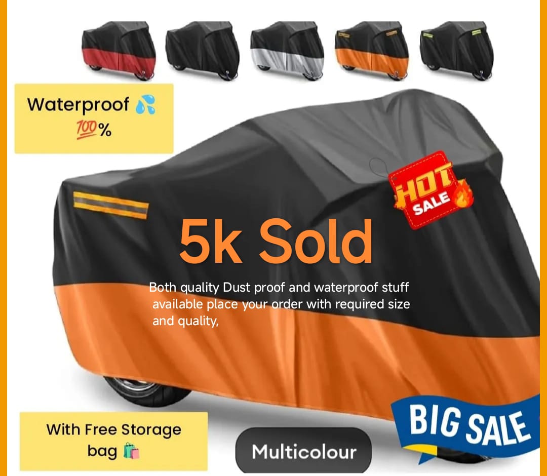 Universal Black Motorbike Cover for 70cc to 150cc - Heavy Duty Dustproof & UV Resistant Motorcycle Body Cover