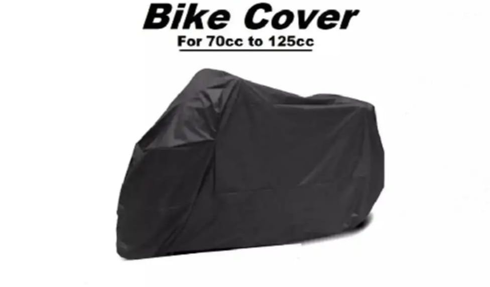 Universal Black Motorbike Cover for 70cc to 150cc - Heavy Duty Dustproof & UV Resistant Motorcycle Body Cover