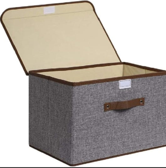 Premium Foldable Wardrobe Clothes Organizer - Multi-Grid Fabric Storage Box with Lid for Jeans, Leggings, T-Shirts & Underwear