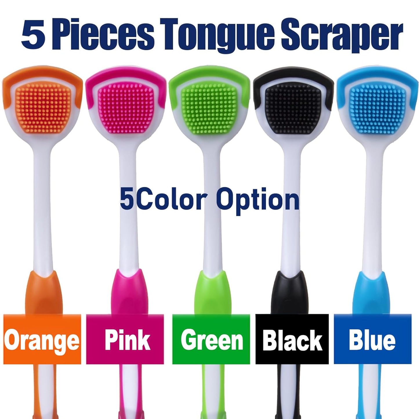 Professional Tongue Scraper Cleaner Brush - Antibacterial Oral Hygiene Tool for Bad Breath Removal & Deep Tongue Cleaning