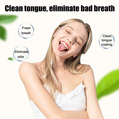 Professional Tongue Scraper Cleaner Brush - Antibacterial Oral Hygiene Tool for Bad Breath Removal & Deep Tongue Cleaning