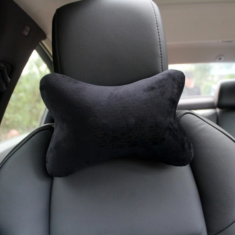 ZEXT (Pack of 2) Soft Velvet Car Headrest Pillow - Ergonomic Neck Rest for Long Drives - Portable & Washable Travel Neck Support for All Vehicles