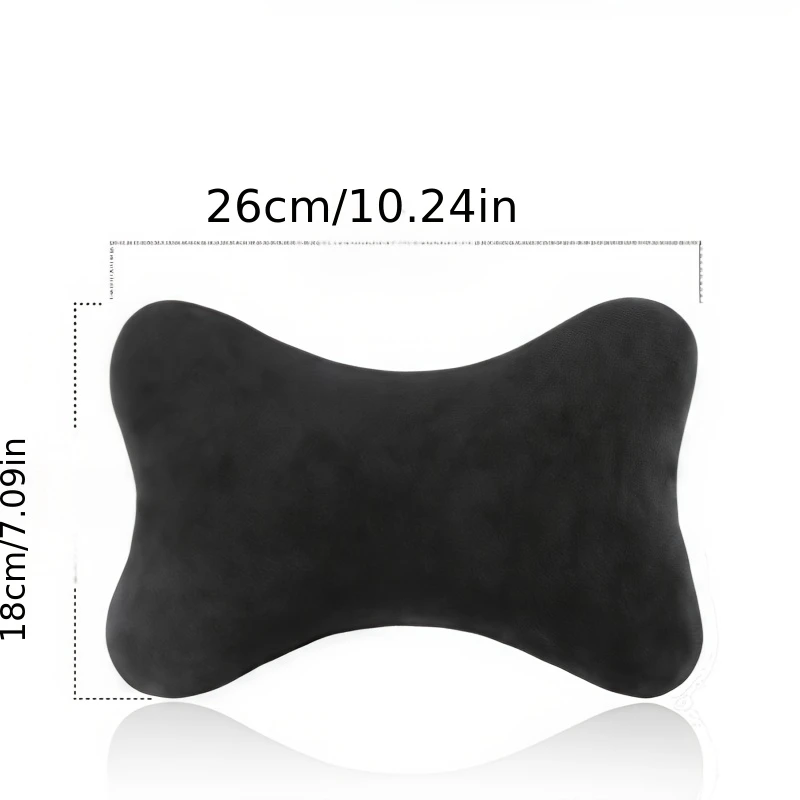 ZEXT (Pack of 2) Soft Velvet Car Headrest Pillow - Ergonomic Neck Rest for Long Drives - Portable & Washable Travel Neck Support for All Vehicles