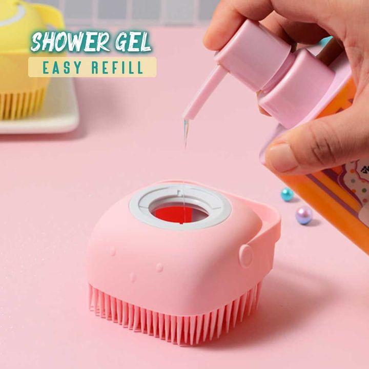 2-in-1 Silicone Bath Body Brush with Soap Dispenser - Ultra Soft Exfoliating Scrubber & Massager for Men, Women & Kids