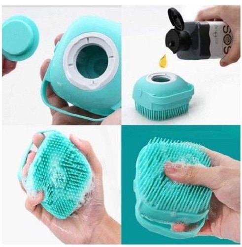 2-in-1 Silicone Bath Body Brush with Soap Dispenser - Ultra Soft Exfoliating Scrubber & Massager for Men, Women & Kids