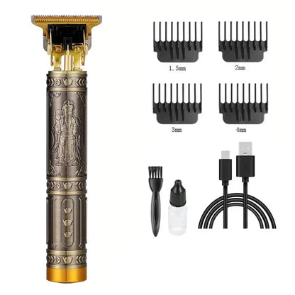 Vintage T9 Professional Hair Clipper for Men - Rechargeable Cordless Barber Trimmer & Shaver - Zero Gapped Outliner Cutting Machine