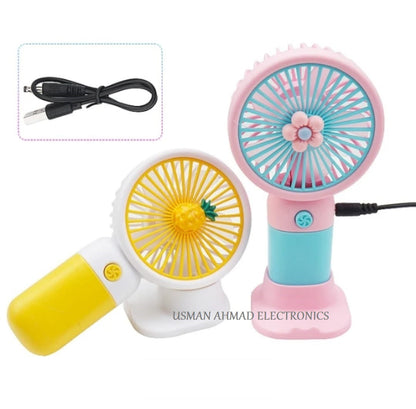 Portable USB Rechargeable Mini Fan - Handheld & Desktop Cooling Fan for Kids, Travel, and Office | Lightweight Personal Electric Fan